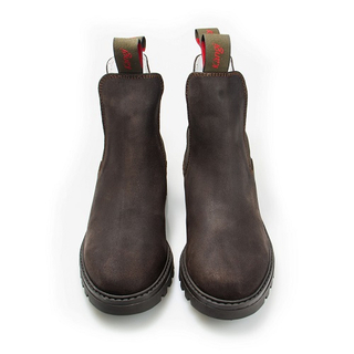 Hoboshoes KNGI Leder-Reitstiefelette darkbrown splt oiled Gr. 28-46