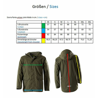 Owney Sierra Parka Unisex Outdoorjacke Farbe khaki XL